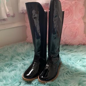 NWT Black Patent Knee Boots